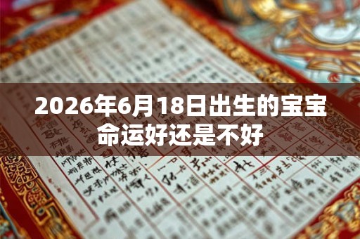 2026年6月18日出生的宝宝命运好还是不好