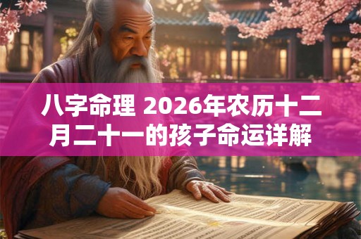 八字命理 2026年农历十二月二十一的孩子命运详解