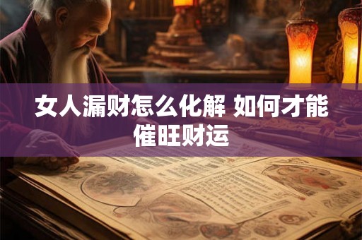 女人漏财怎么化解 如何才能催旺财运