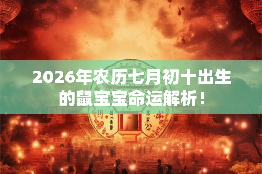 2026年农历七月初十出生的鼠宝宝命运解析！