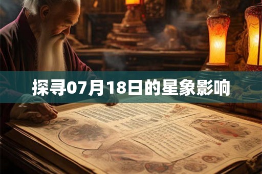 探寻07月18日的星象影响