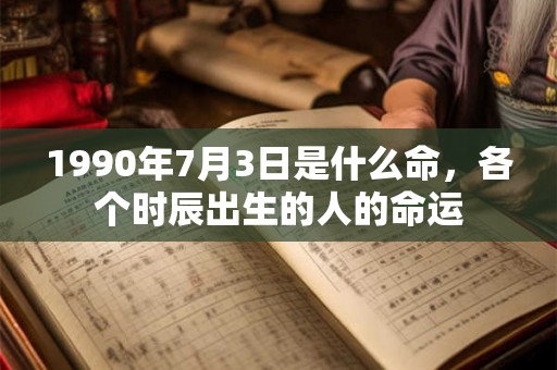 1990年7月3日是什么命，各个时辰出生的人的命运