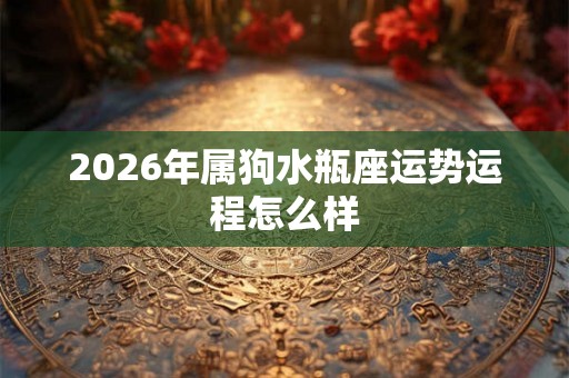 2026年属狗水瓶座运势运程怎么样 2026年属狗水瓶座运势运程怎么样
