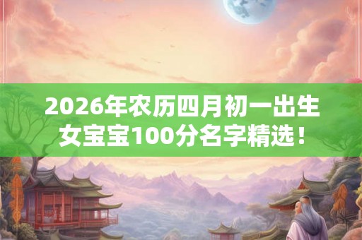 2026年农历四月初一出生女宝宝100分名字精选！