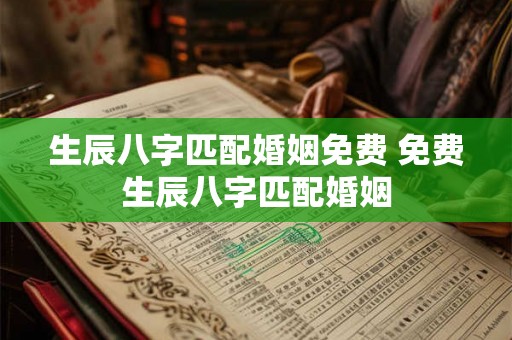 生辰八字匹配婚姻免费 免费生辰八字匹配婚姻