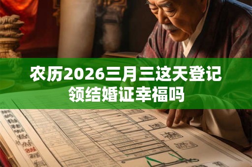 农历2026三月三这天登记领结婚证幸福吗
