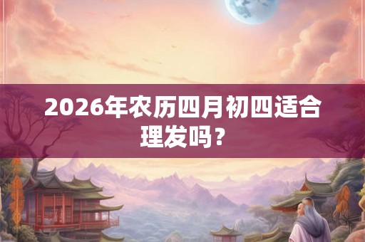 2026年农历四月初四适合理发吗？