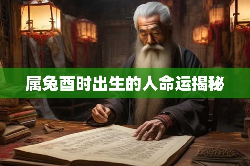 属兔酉时出生的人命运揭秘