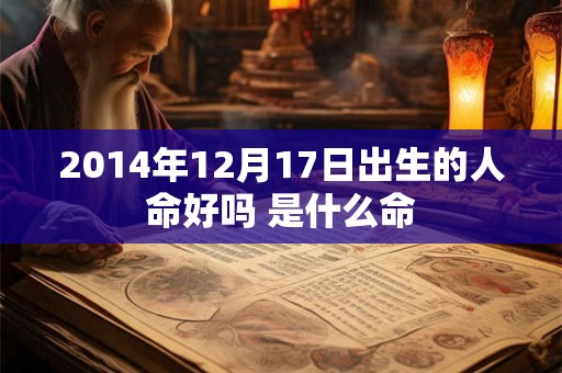 2014年12月17日出生的人命好吗 是什么命