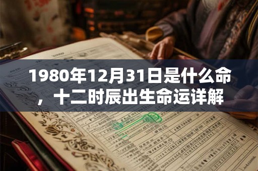 1980年12月31日是什么命,十二时辰出生命运详解 1980年12月31日是什么命,十二时辰出生命运详解