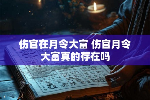 伤官在月令大富 伤官月令大富真的存在吗