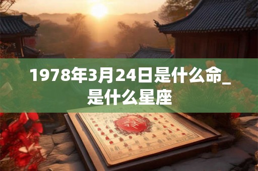 1978年3月24日是什么命_是什么星座