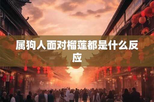 属狗人面对榴莲都是什么反应