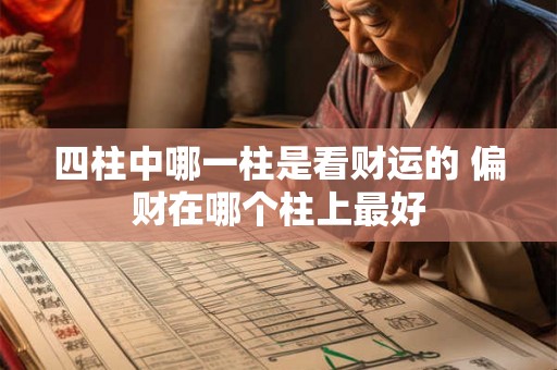 四柱中哪一柱是看财运的 偏财在哪个柱上最好