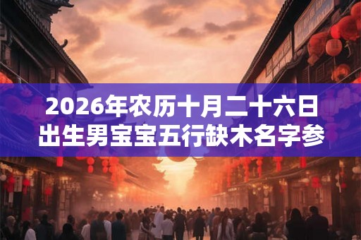 2026年农历十月二十六日出生男宝宝五行缺木名字参考