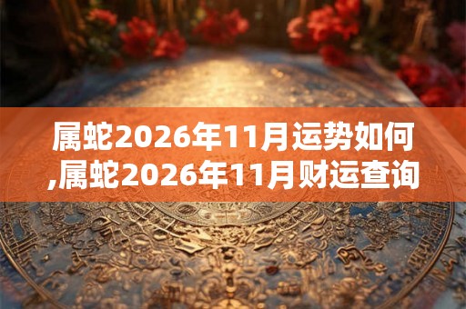 属蛇2026年11月运势如何,属蛇2026年11月财运查询