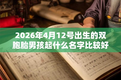 2026年4月12号出生的双胞胎男孩起什么名字比较好,五行属什么 2026年4月12号出生的双胞胎男孩起什么名字比较好,五行属什么