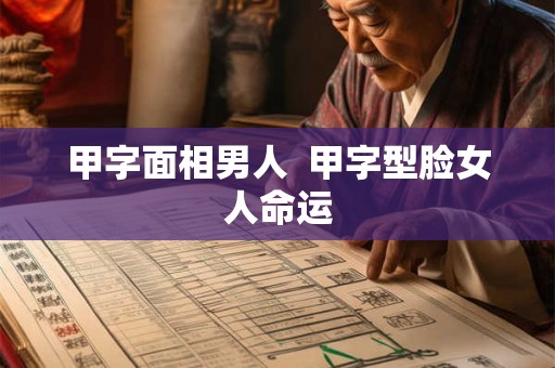 甲字面相男人  甲字型脸女人命运