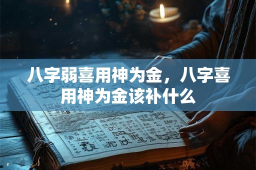 八字弱喜用神为金，八字喜用神为金该补什么