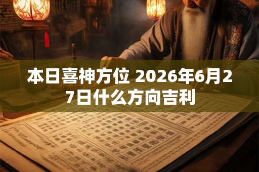 本日喜神方位 2026年6月27日什么方向吉利 本日喜神方位 2026年6月27日什么方向吉利