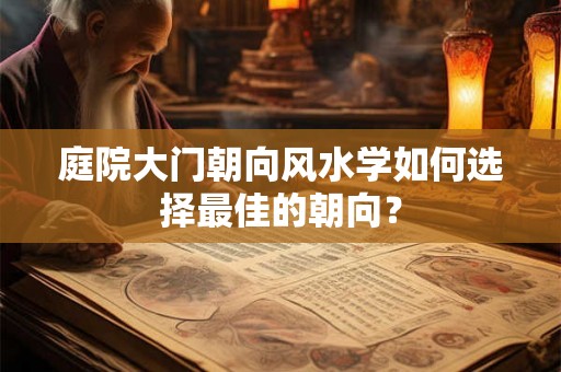 庭院大门朝向风水学如何选择最佳的朝向？