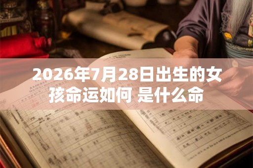2026年7月28日出生的女孩命运如何 是什么命