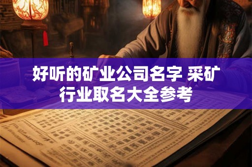 好听的矿业公司名字 采矿行业取名大全参考