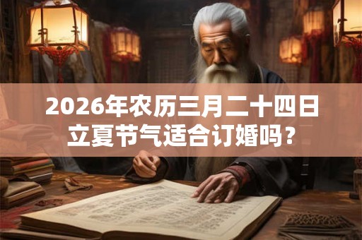 2026年农历三月二十四日立夏节气适合订婚吗？