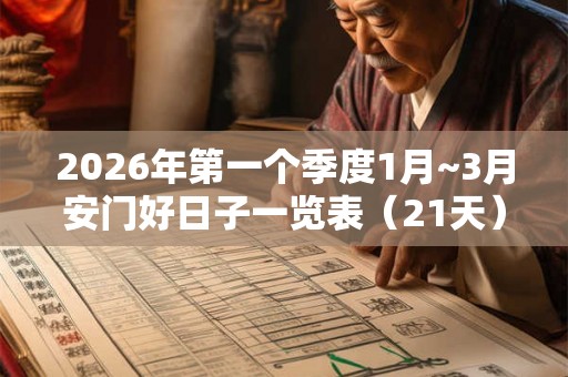 2026年第一个季度1月~3月安门好日子一览表(21天) 2026年第一个季度1月~3月安门好日子一览表(21天)
