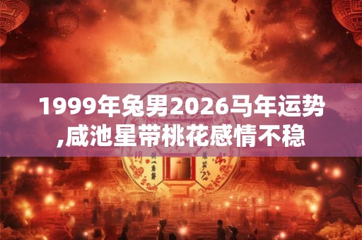 1999年兔男2026马年运势,咸池星带桃花感情不稳 1999年兔男2026马年运势,咸池星带桃花感情不稳