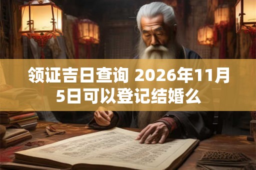 领证吉日查询 2026年11月5日可以登记结婚么