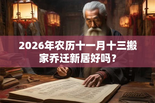 2026年农历十一月十三搬家乔迁新居好吗？