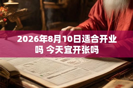 2026年8月10日适合开业吗 今天宜开张吗
