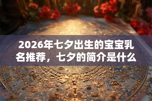 2026年七夕出生的宝宝乳名推荐，七夕的简介是什么？
