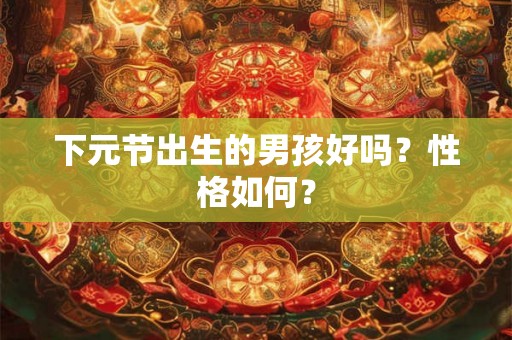 下元节出生的男孩好吗？性格如何？
