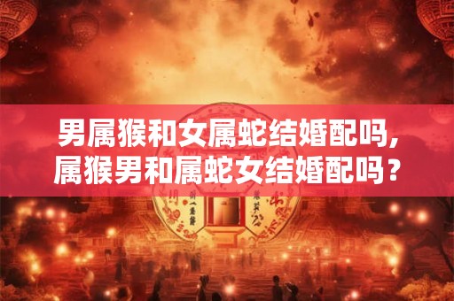 男属猴和女属蛇结婚配吗,属猴男和属蛇女结婚配吗？