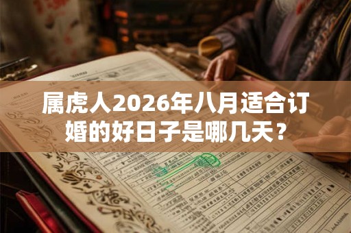 属虎人2026年八月适合订婚的好日子是哪几天？