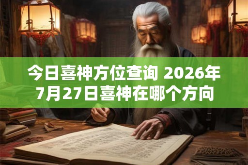 今日喜神方位查询 2026年7月27日喜神在哪个方向 今日喜神方位查询 2026年7月27日喜神在哪个方向