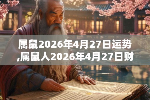 属鼠2026年4月27日运势,属鼠人2026年4月27日财运,生肖鼠2026年4月27日运势