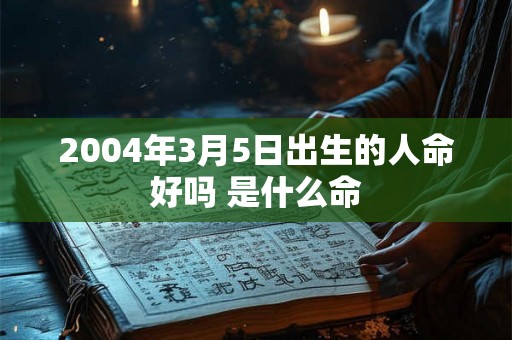 2004年3月5日出生的人命好吗 是什么命