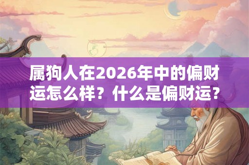 属狗人在2026年中的偏财运怎么样?什么是偏财运? 属狗人在2026年中的偏财运怎么样?什么是偏财运?