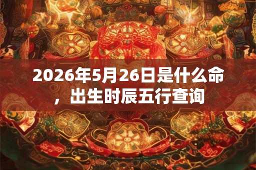 2026年5月26日是什么命，出生时辰五行查询