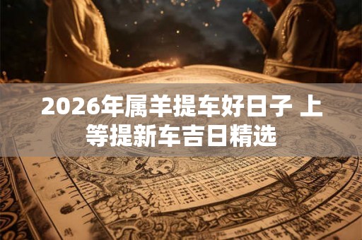 2026年属羊提车好日子 上等提新车吉日精选