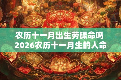 农历十一月出生劳碌命吗 2026农历十一月生的人命运如何