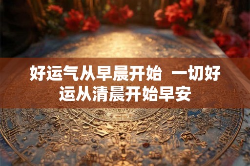 好运气从早晨开始  一切好运从清晨开始早安