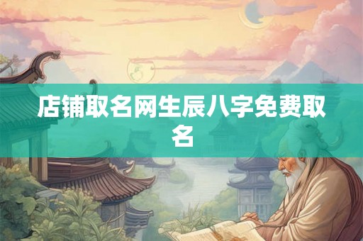 店铺取名网生辰八字免费取名