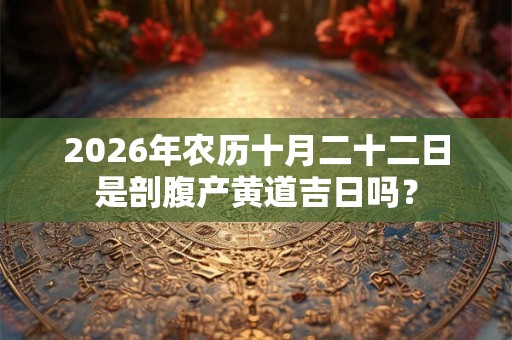 2026年农历十月二十二日是剖腹产黄道吉日吗？