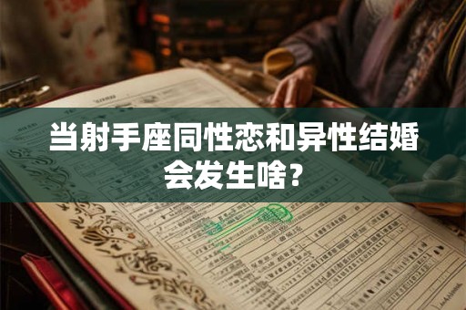 当射手座同性恋和异性结婚会发生啥？