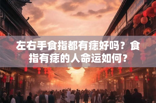 左右手食指都有痣好吗?食指有痣的人命运如何? 左右手食指都有痣好吗?食指有痣的人命运如何?