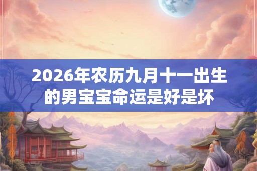 2026年农历九月十一出生的男宝宝命运是好是坏 2026年农历九月十一出生的男宝宝命运是好是坏